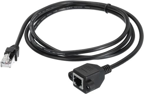 MECCANIXITY Male to Female 5e Network Cable Extension Wire M3 1.5M Length Waterproof for Home Office Networks with Ears in Saudi Arabia