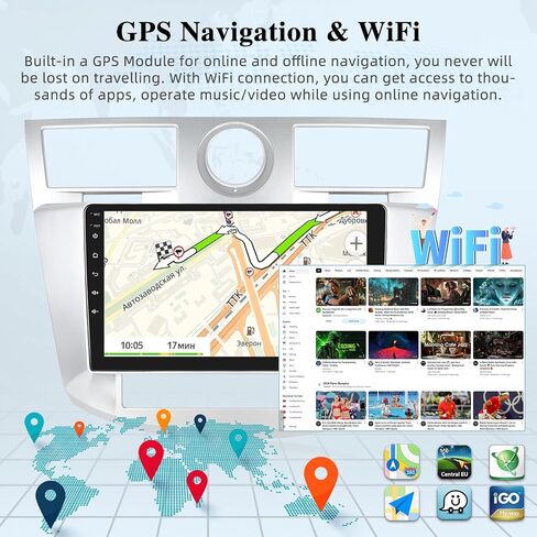[2+64G] لراديو سيارة Chrysler Sebring 2007 2008 2009 2010 Android مع Carplay اللاسلكي وAndroid Auto - ستيريو سيارة بشاشة لمس 9 بوصة - DSP/واجهة مستخدم متعددة/WiFi/GPS/SWC + كاميرا احتياطية AHD in Saudi Arabia
