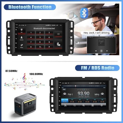 Android 13 Double Din Car Stereo for GMC Sierra Chevrolet Chevy Silverado Yukon Chevrolet Buick with WiFi GPS,7 Inch Touch Screen GMC Sierra Car Radio with Mirror Link,Bluetooth FM/RDS+Backup Camera in Saudi Arabia