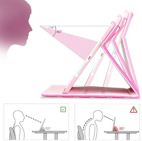 for iPad Air 13 Inch Case M2 (2024), iPad Pro 12.9 Case (6th/5th/4th Gen,2022/2021/2020),Cute Crown Rhinestone Elegant PU Leather Auto Sleep/Wake Stand Protective Case for iPad Air 13" (Pink) in Saudi Arabia