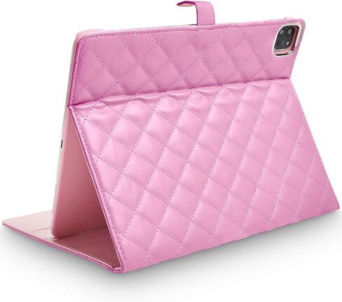 for iPad Air 13 Inch Case M2 (2024), iPad Pro 12.9 Case (6th/5th/4th Gen,2022/2021/2020),Cute Crown Rhinestone Elegant PU Leather Auto Sleep/Wake Stand Protective Case for iPad Air 13" (Pink) in Saudi Arabia