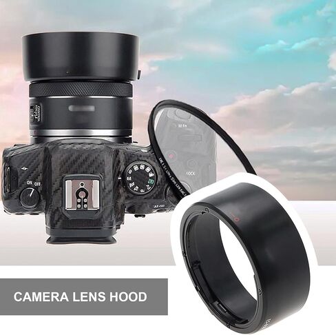 غطاء عدسة حربة eMagTech ES-65B متوافق مع Canon RF 50mm F1.8 STM عدسة الكاميرا ملحقات التصوير الفوتوغرافي غطاء عدسة ظل العدسة أسود in Kuwait