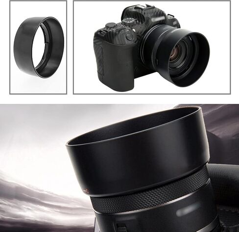 غطاء عدسة حربة eMagTech ES-65B متوافق مع Canon RF 50mm F1.8 STM عدسة الكاميرا ملحقات التصوير الفوتوغرافي غطاء عدسة ظل العدسة أسود in Kuwait