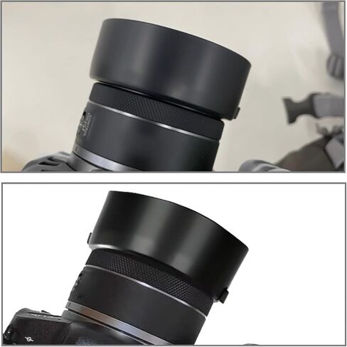غطاء عدسة حربة eMagTech ES-65B متوافق مع Canon RF 50mm F1.8 STM عدسة الكاميرا ملحقات التصوير الفوتوغرافي غطاء عدسة ظل العدسة أسود in Kuwait