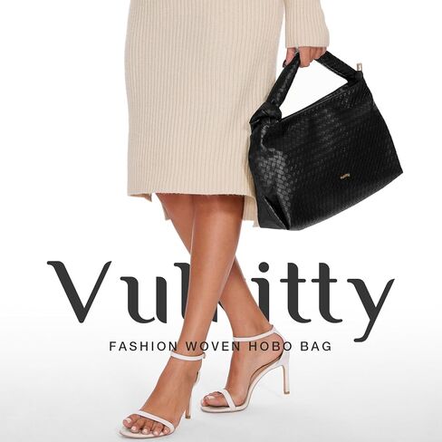 حقائب هوبو للنساء، محفظة كتف جلدية منسوجة، حقيبة يد ذات مقبض علوي للسيدات in Kuwait