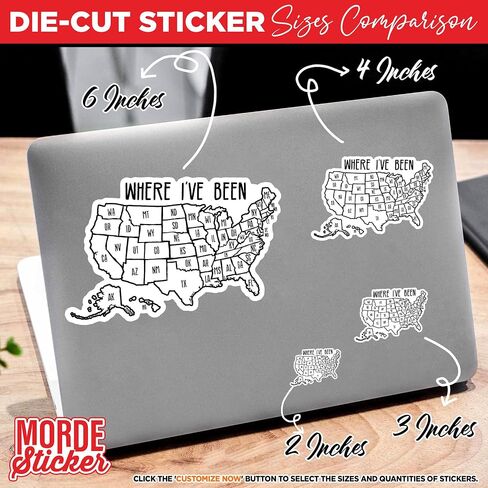 (3Pcs) Where I've Been Map Sticker Coloring United States USA Travel Valentine Gift for Couple Memories 3" Die-Cut Waterproof Vinyl Sticker for Laptop Water Bottle Kindle Gifts for Her Him 3 Inches in Saudi Arabia