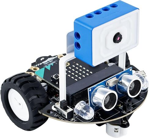 جهاز التحكم عن بعد للسيارة الروبوتية Yahboom Microbit، وحدة كاميرا Esp32، تتبع الخط، الموجات فوق الصوتية، مستشعر التتبع، مستقبل الأشعة تحت الحمراء، كشاف، برمجة للأطفال STEM (بدون V2)... in Kuwait