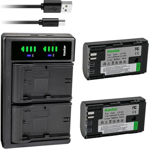 Kastar 1-Pack LPEL Battery and LTD2 USB Charger Compatible with Canon LP-EL Lithium-Ion Battery Pack, Canon Speedlite EL-5 On-Camera Flashs in Saudi Arabia