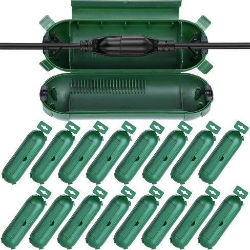 16 Pack Outdoor Extension Cord Safety Cover, IP44 Waterproof,Adjustable Compartment, Safety Housing Case, Electrical Connection Box for Power Tools, Holiday Decorative Lights, Plugs, Sockets, Black in Saudi Arabia