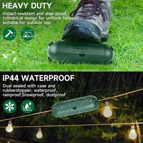 16 Pack Outdoor Extension Cord Safety Cover, IP44 Waterproof,Adjustable Compartment, Safety Housing Case, Electrical Connection Box for Power Tools, Holiday Decorative Lights, Plugs, Sockets, Black in Saudi Arabia