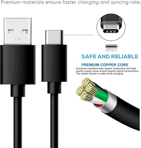 2 حزمة 10FT USB نوع C شاحن الجدار لسامسونج غالاكسي A14 5G A23 A13 A54 A34 A03S A04e A04s A04 A80 A70 A71 A60 A50 A40 A30 A20e A20 A8، A8 Star، A9 A6s Cell & More كابل سلك شحن محول الهاتف in Kuwait