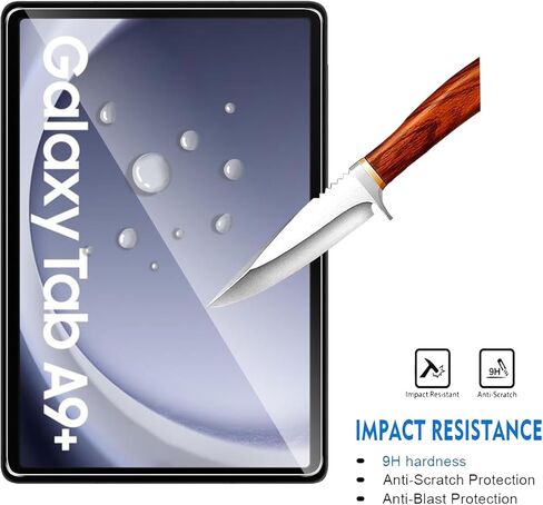 2 Pack Tempered Glass for Samsung Galaxy Tab A9 Plus 10.0 Screen Protector,9H Hardness,Ultra Resistant,Anti-Fingerprints,No Bubbles,HD-Clear,Full Coverage Samsung Tab A9 Plus 10.0 Tablet Film in Saudi Arabia