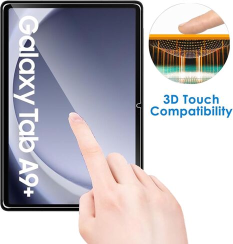 2 Pack Tempered Glass for Samsung Galaxy Tab A9 Plus 10.0 Screen Protector,9H Hardness,Ultra Resistant,Anti-Fingerprints,No Bubbles,HD-Clear,Full Coverage Samsung Tab A9 Plus 10.0 Tablet Film in Saudi Arabia