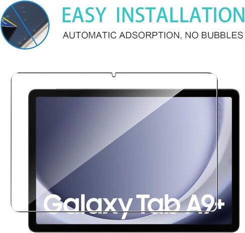 2 Pack Tempered Glass for Samsung Galaxy Tab A9 Plus 10.0 Screen Protector,9H Hardness,Ultra Resistant,Anti-Fingerprints,No Bubbles,HD-Clear,Full Coverage Samsung Tab A9 Plus 10.0 Tablet Film in Saudi Arabia
