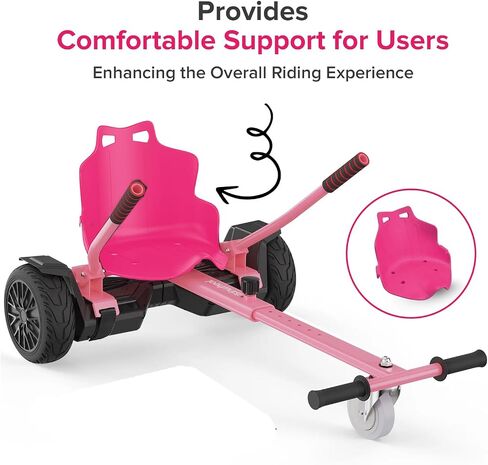 مقعد AlveyTech الأسود لمجموعة Hoverboard Go-Kart القياسية - مقاعد بلاستيكية ABS ذات إطار قابل للتعديل وملاءمة دقيقة، تركيب بنفسك، ملحقات بديلة in Saudi Arabia