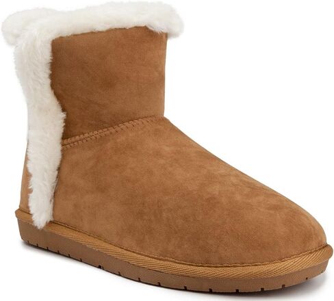 حذاء نسائي من Sugar Polly Microfiber للكاحل للشتاء والثلج، أسمر ضارب للصفرة 10 متوسط ​​(B، M) in Kuwait