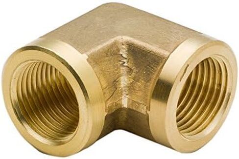 boeray 2pcs 3/8" NPT Male Pipe and 3/8" NPT Female 90 Degree Barstock Street Elbow,Brass Pipe fitting in Kuwait