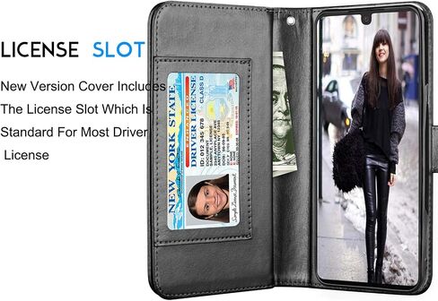 Tekcoo Wallet Case for LG Stylo 6, Luxury ID Cash Credit Card Slots Holder PU Leather Carrying Purse Folio Flip Cover Cases [Detachable Magnetic Hard Case] Kickstand Strap [Black] in Saudi Arabia