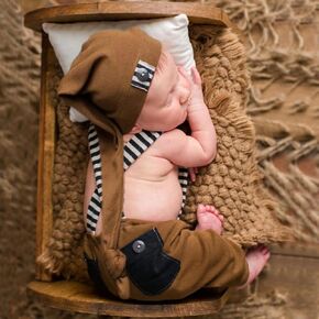 Newborn Photography Props Boys Girls Outfits Baby Photo Props Infant Hat Pants Photoshoot Costume Set Boy Photo Shoot