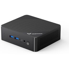 MINISFORUM UN100D Mini PC,Alder Lake-N100,8GB LPDDR5 RAM 256GB PCIe SSD, Desktop PC 4K Triple Display, 4xUSB Ports,Gigabit Ethernet,Business PC for Home-Server/Network Firewall