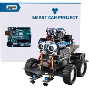 GeeekPi UNO R3 Smart Robot Car Kit for Arduino, STEM Programming Education Electronic Kit/Science Coding Kit with UNO R3 Board