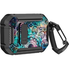 for Airpods Pro 2nd Generation Case Cool Design with Clip, for Airpods Pro 2nd Generation/for Airpods Pro Skin with Keychain, Soccer