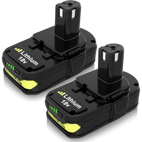 3000mAh 18V P102 P108 Replacment for Ryobi 18V Battery Li-ion Compatible with Ryobi Battery 18V P108 P103 P104 P107 P109 Cordless Power Tools (Green)