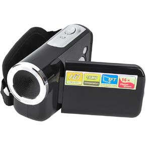 2Pcs Kids Video Camera, Digital Camera Camcorder with 2 Inch HD Screen, Portable Video Recorder Camera Vlogging Camera Birthday Gifts for Boys Girls (Black)