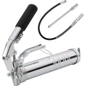 Pistol Grip Grease Gun - Long Lasting Heavy Duty Steel Construction - Lubricate Tractors, RV's and Cars - Uses 14 Ounce Grease Cartridges