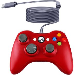 OSTENT Wired Controller Gamepad for Microsoft Xbox 360 Console PC Computer Video Game (Blue)