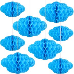 20 Pcs Cloud Decorations White Hanging Clouds Honeycomb Cloud Decor Artificial Cloud Ornaments for Ceiling Art Wedding Birthday Nursery Room Baby Shower Party Decorations Prop, 2 Sizes