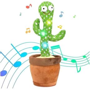 Generic V Dancing Cactus Toy, Talking Cactus Toy and Gift for Baby Girls Boys divertido, Puede Cantar y bailar; el Cactus canta, repite, Baila, graba, LED (Canciones), Green