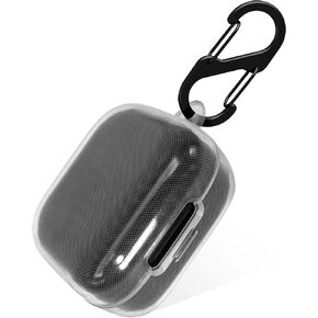 Geiomoo Soft TPU Case for Anker Soundcore P30i, Protective Cover with Carabiner (Clear)