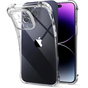 Clear Case for iPhone 14 Pro Max - Crystal Clear Military Grade Drop Protection, Non-Yellowing Armor, Shockproof Protective Cover, Compatible with iPhone 14 Pro Max (iPhone 14 Pro Max)