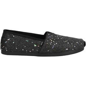 حذاء مسطح للنساء من TOMS مصنوع من القطن Alpargata المعاد تدويره، لون أسود لامع، 5.5