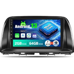 2+64G Android 13 Car Stereo for Mazda CX-5 2012-2015 with Wireless CarPlay Android Auto, 9" IPS Touchscreen in Dash GPS Radio with WiFi Mirror Link Bluetooth FM RDS EQ SWC Backup Camera in Saudi Arabia