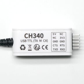 CH340 USB A to TTL Serial Adapter Converter Module USB to uart Serial Swipe Board 3.3/5V Level Output Migration Template STC Download Cable Serial Port (Female with Shell,TA)