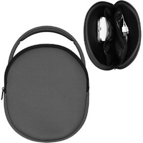 kwmobile Headphone Case Compatible with DOQAUS / H390 / WH-CH520 / WH-CH510 / Evolve 2 75 Headphones - 23 x 21 cm - Dark Rose
