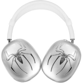 Case Cover for AirPods Max,TPU Cool Soft Clear Case,Silver Spider Earcup Cover for Apple AirPods Max for Men&Women Accessories Protective Cover(Spider,Clear)