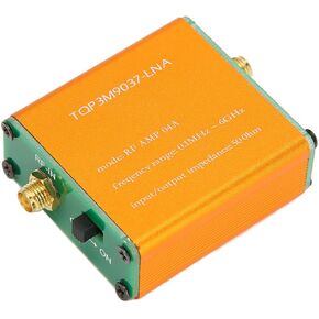 Low Noise Amplifier, 20dB High Gain LNA RF Power Preamplifier Module 0.1MHz to 6GHz Full Band Low Noise Amplifier Professional Low Noise Amplifier Module Board (Shipped with Built in Battery)