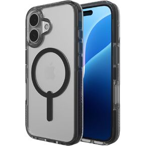 ZAGG Santa Cruz Snap Case for iPhone 16 Pro – MagSafe Compatible, 13ft Military-Grade Drop Protection, Graphene Reinforced, Lightweight, 70% Recycled Content, Clear with Color Accents, Green