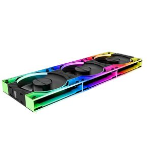 UNI Fan JM-V3 120 Infinity Mirror Module Daisy-Chain 120mm ARGB PWM Fan Triple Pack Suitable for Computer Case & 360mm AIO Cooler