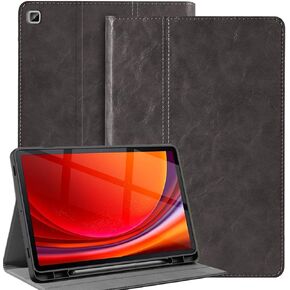 Gexmil Genuine Leather Case for Samsung Galaxy Tab S6 Lite 10.4 Inch with Pencil Holder,Shockproof Protective Adjustable Kickstand Smart Premium Folio Flip Tablet Cover, Yellow Brown in Kuwait