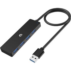 USB 3.0 Hub, Tymyp USB Hub, 5Gbps Transmission Speed, 4-Port USB Hub Optimizes Connections for Laptops, Xbox, Flash Drives, Hard Drives, Consoles, Printers, Cameras, Keyboards and Mice