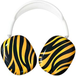 Case Compatible with Airpods Max Headphones Zebra Print Protective Case Cover Headphones Soft TPU Accessories Protector Compatible with Apple Airpods Max Black and White