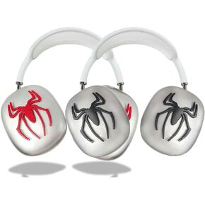 Case Cover for AirPods Max Silver 3D Spiders Decorations Soft Cases Anti-Scratch Protective Cover for Apple AirPods Max (Silver)