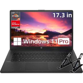 HP Newest 17 Business Laptop, 17.3" HD+ Display, AMD Ryzen 5 7530U Processor, 64GB RAM, 2TB SSD, Wi-Fi 6, Bluetooth, BrightView, Webcam, Windows 11 Pro