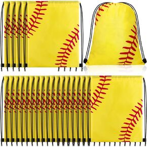 Shappy 20 Pieces Large Football Drawstring Bag Sport Football Bags Football Backpack Bulk Football Goodie Bags Favors for Kids Gift Bags Supplies for Birthday Party, 13 x 17 Inch(Basketball)