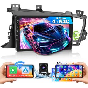 for 2010-2013 Kia Optima K5【8 Core 4+64GB】 Android 13 Car Play Radio with Wireless Carplay Android Auto, 9'' Touch Screen Car Stereo, GPS/WiFi/32EQ DSP/Bluetooth 5.0/SWC/Mic, Backup Camera