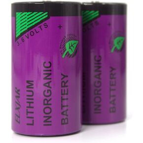 elxjar (2-Pack) 3.6V TL-5930 Replacement Lithium Battery for Tadiran iXtra Series Size D(TL-2300), ER34615